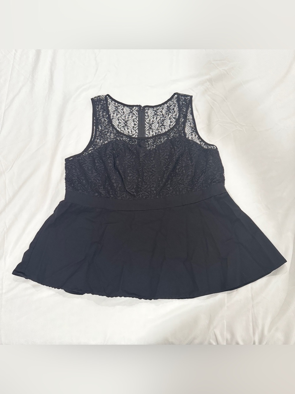 Torrid Black Lace Bodice Peplum Top Size 3 (3X)